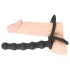 Black Velvets - penisring med analdildo - sort