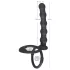 Black Velvets - penisring med analdildo - sort