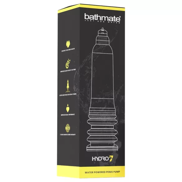Bathmate Hydro7 - penispumpe med hydraulik - gennemsigtig