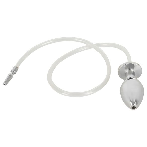 Piss to Ass Plug - analplug med hul og urinrørsudvider - silikone
