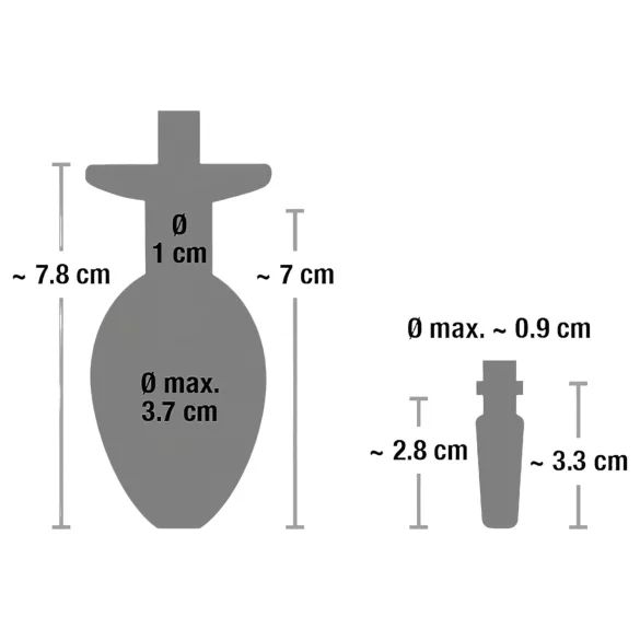 Piss to Ass Plug - analplug med hul og urinrørsudvider - silikone