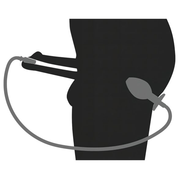 Piss to Ass Plug - analplug med hul og urinrørsudvider - silikone