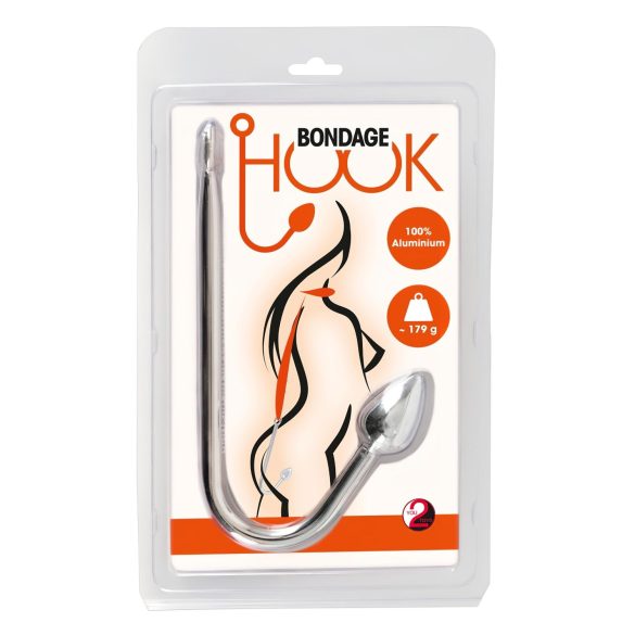 You2Toys - Bondage Krog - aluminium anal krog (179g) - sølv