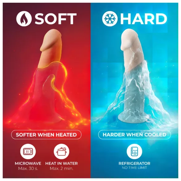 Silexd 7 - dildo med sugekop - realistisk - 17,5cm - naturfarve