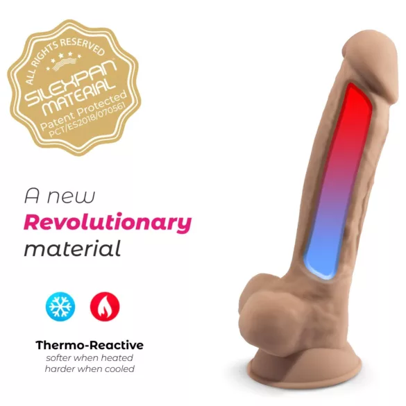 Silexd 7 - dildo med sugekop - realistisk - 17,5cm - naturfarve
