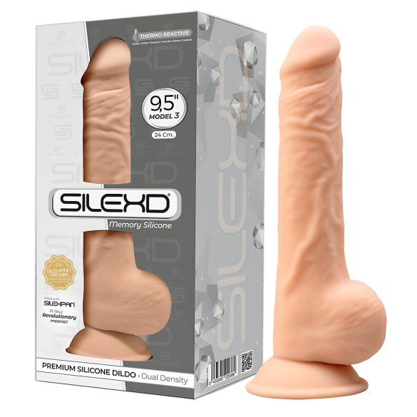 Silexd 9,5 - Sugekop Dildo 24cm (naturlig)
