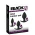 Black Velvet - silikone anal plug sæt (3 stk) - sort