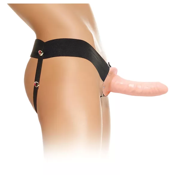 Pipedream - Fetish Strap-On 6 - påspændelig, hul dildo (hudfarvet)