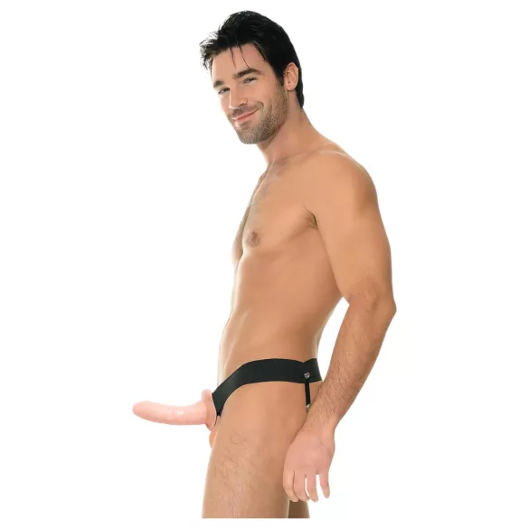 Pipedream - Fetish Strap-On 6 - påspændelig, hul dildo (hudfarvet)