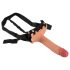 Realistixxx Strap-on - hul dildo med hulrum (naturlig)