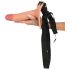 Realistixxx Strap-on - hul dildo med hulrum (naturlig)