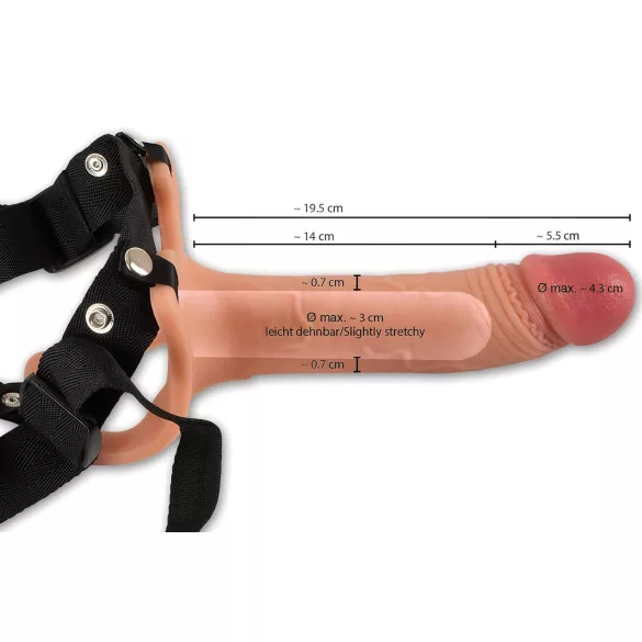 Realistixxx - strap-on dildo - hul - natur