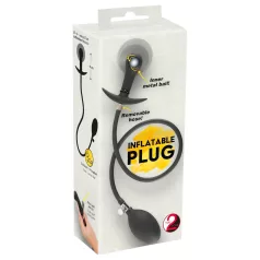 You2Toys - oppustelig analplug med kugler - sort