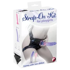 You2Toys - strap-on sæt - dobbelt dildo - justerbar harness