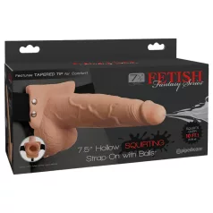   Fetish Strap-On - strap-on dildo med sprøjtefunktion - natur