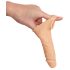 Realistixxx - penis sleeve med vibratorring - 16cm (natur)