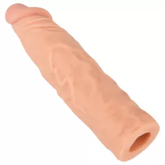   Nature Skin - forlængende og fortykkende penishylster (19,5 cm)