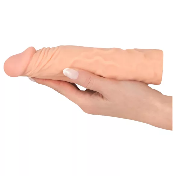 Nature Skin - forlængende og fortykkende penishylster (19,5 cm)