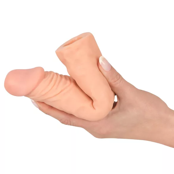 Nature Skin - forlængende og fortykkende penishylster (19,5 cm)