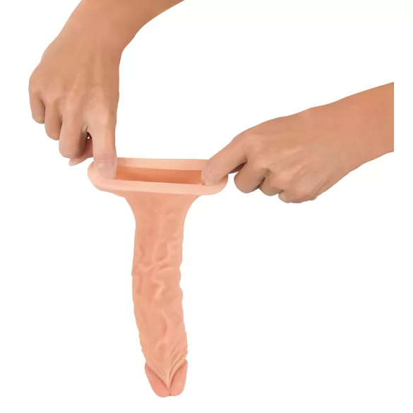 Nature Skin - forlængende og fortykkende penishylster (19,5 cm)