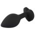 You2Toys Butt Plug - sort anal plug med hvid sten