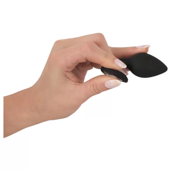 You2Toys - analplug - med hvid sten - sort
