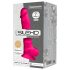 Silexd 7 - sugekop-dildo med kugler - 17,5 cm (pink)