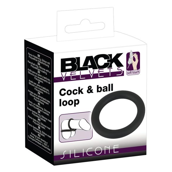 Black Velvet - Silikone penisring (sort) - 5cm