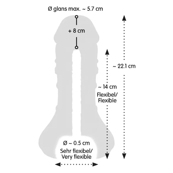 Nature Skin - 2i1 kunstskede og penissleeve - natur