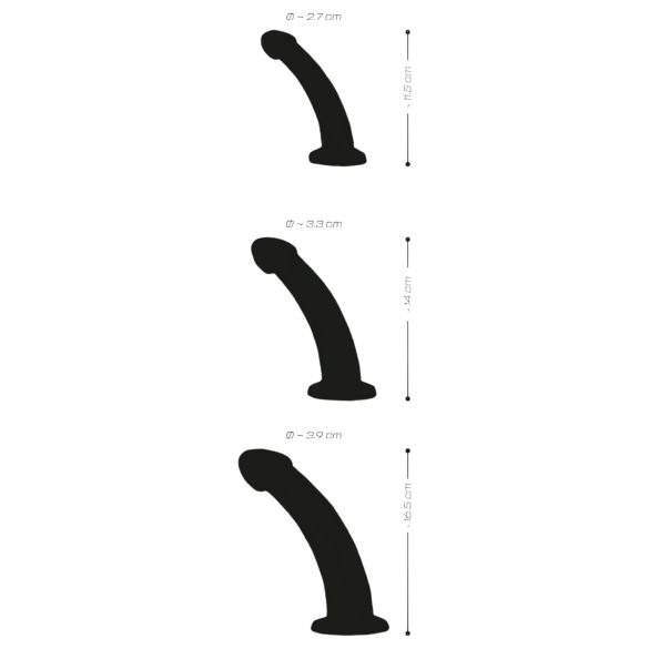 Crystal Clear - glans anale dildo sæt - 3 dele (gennemsigtig)