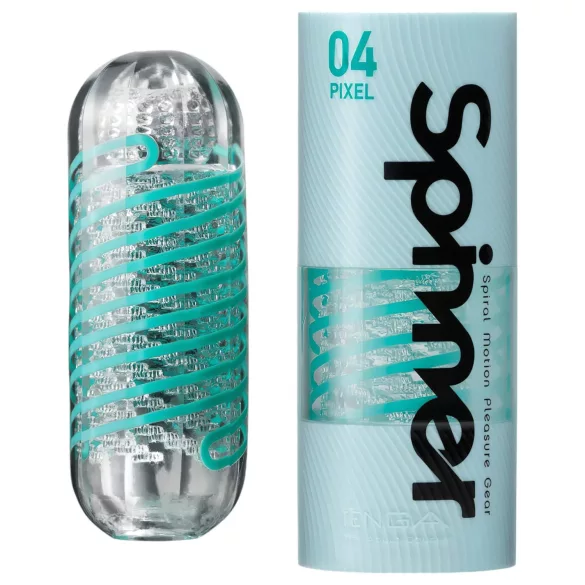 TENGA Spinner Pixel - masturbator (gennemsigtig)
