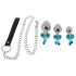 You2Toys - Anal Plug Sæt - inkl. snor (sølv)