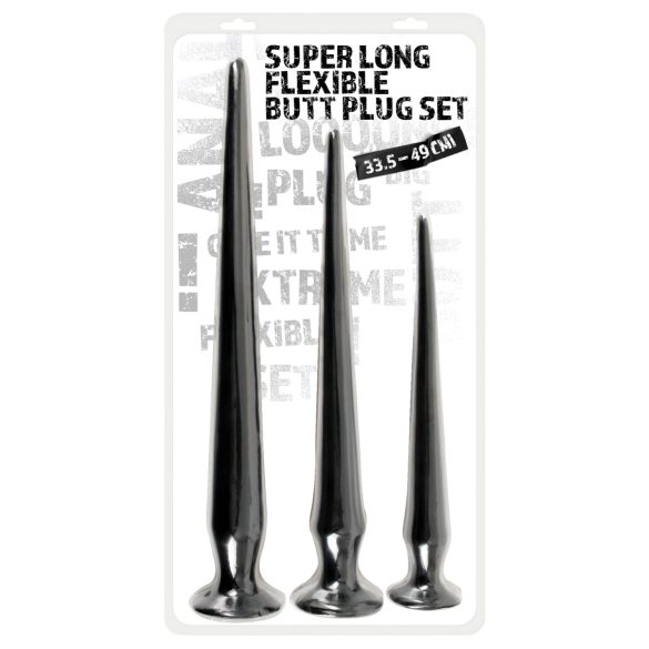 You2Toys - Ekstra lang analplug sæt (3 stk) - sort