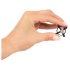 Bad Kitty - Twisted brystvorte piercing (strass) - sort