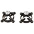 Bad Kitty - Twisted brystvorte piercing (strass) - sort