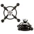 Bad Kitty - Twisted brystvorte piercing (strass) - sort