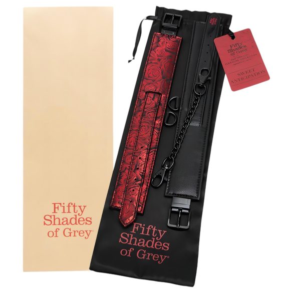 Fifty Shades - ankelmanchetter (sort-rød)