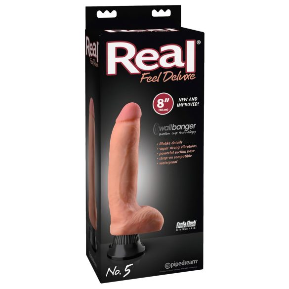 Real Feel Deluxe No.5 - Naturtro vibrator med kugler