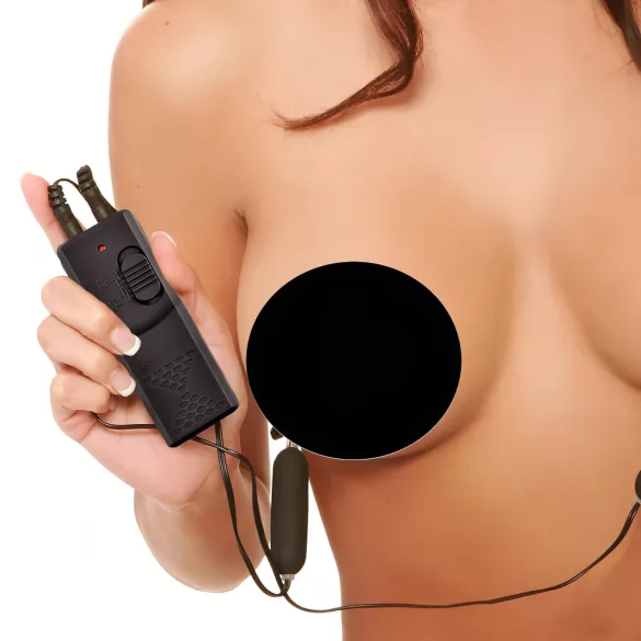 Fetish - vibrerende brystvorteclips - sort