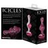 Icicles No. 75 - Hjerteformet, glas anal plug (pink)