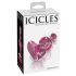 Icicles No. 75 - Hjerteformet, glas anal plug (pink)