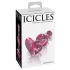 Icicles No. 75 - analplug i glas med hjerte - pink