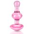 Icicles No. 75 - Hjerteformet, glas anal plug (pink)