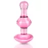 Icicles No. 75 - analplug i glas med hjerte - pink
