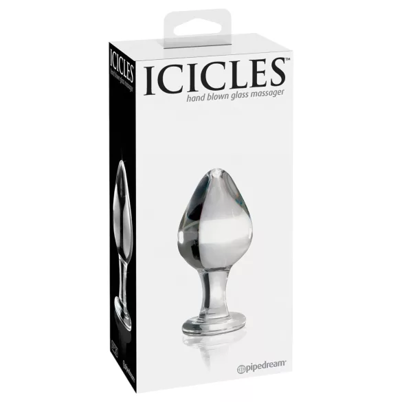Icicles No. 25 - analplug - konisk form - glas - gennemsigtig