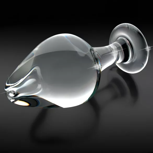 Icicles No. 25 - analplug - konisk form - glas - gennemsigtig