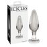 Icicles No. 26 - Transparent glas anal plug i kegleform