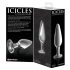 Icicles No. 26 - Transparent glas anal plug i kegleform