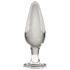Icicles No. 26 - Transparent glas anal plug i kegleform