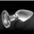Icicles No. 26 - Transparent glas anal plug i kegleform
